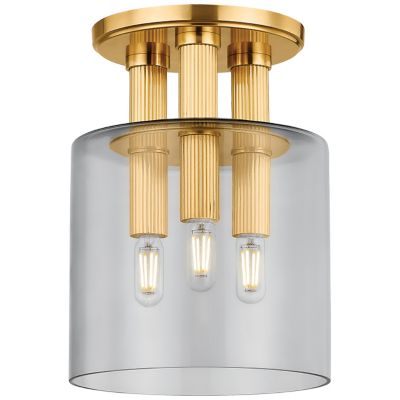 Hudson Valley Lighting Crystler Semi-Flushmount Light - Color: Grey - Size