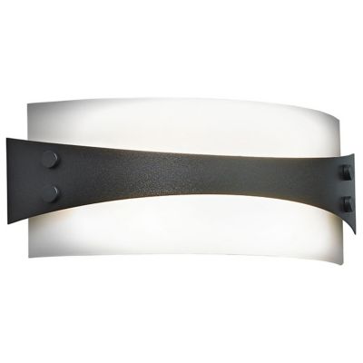 Huxe Dozza Horizontal LED Wall Sconce - Color: Black - Size: 1 light