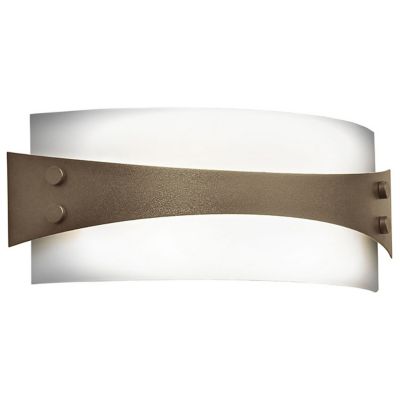 Huxe Dozza Horizontal LED Wall Sconce - Color: Brass - Size: 1 light