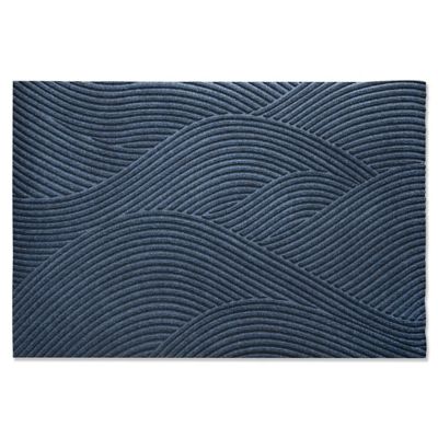 Heymat Sjo Outdoor Doormat - Color: Blue - Size: 2 ft. 9  x 4 ft. 3  -