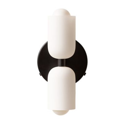 In Common With Glass Up Down Wall Sconce - Color: Black - Size: 2 light - S