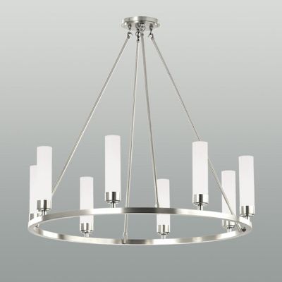 ILEX Poehlmann Ring Pendant Light - Color: Silver - Size: 8 light - PRP-TU-