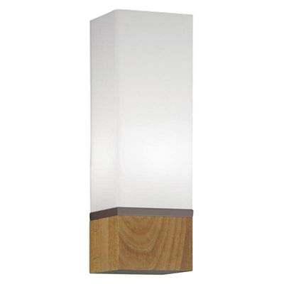 ILEX Cube Wide Wall Sconce - Color: Brown - Size: 1 light - CUBW-WM-AC-ABHO