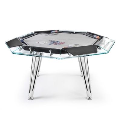 IMP2465096 Impatia Unoootto Marble Poker Table - Color: Clear sku IMP2465096