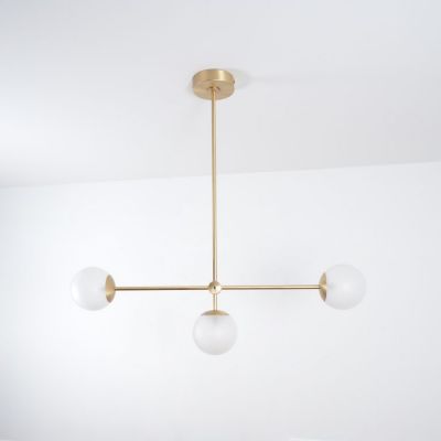 Intueri Light Pure T-3 Linear Pendant - Color: Brass - Size: 3 light - t3-4