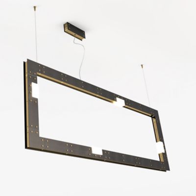 Intueri Light Cubi LED Rectangular Linear Chandelier - Color: White - Size: