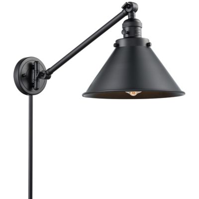 Alder & Ore Zachary Swing Arm Wall Sconce - Color: Black - Size: Medium