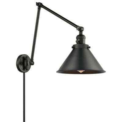 Alder & Ore Finnian Swing Arm Wall Sconce - Color: Black - Size: 1 light