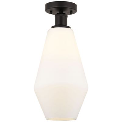 Alder & Ore Coco Long Semi-Flushmount Light - Color: White - Size: 1 light