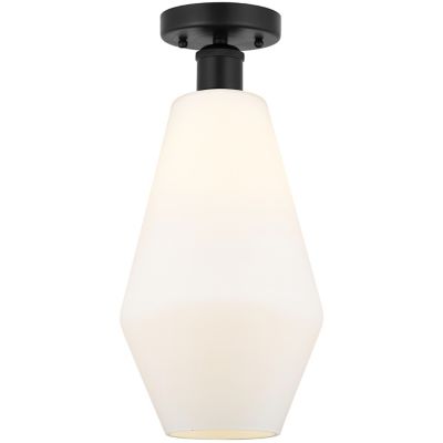 Alder & Ore Coco Long Semi-Flushmount Light - Color: White - Size: 1 light