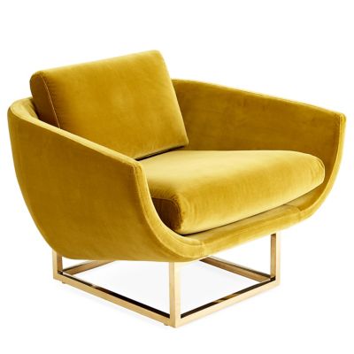 JAD2403198 Jonathan Adler Beaumont Lounge Chair - Color: Yell sku JAD2403198