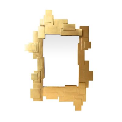 JAD2108246 Jonathan Adler Puzzle Accent Mirror - Color: Brass sku JAD2108246