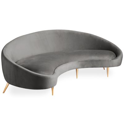 JAD2308090 Jonathan Adler Ether Curved Sofa - Color: Grey - 3 sku JAD2308090