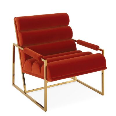 JAD2116703 Jonathan Adler Channeled Goldfinger Lounge Chair - sku JAD2116703