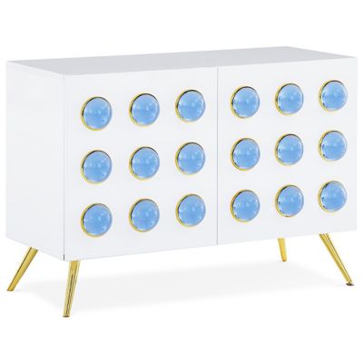 JAD2308091 Jonathan Adler Globo Cabinet - Color: White - 2855 sku JAD2308091