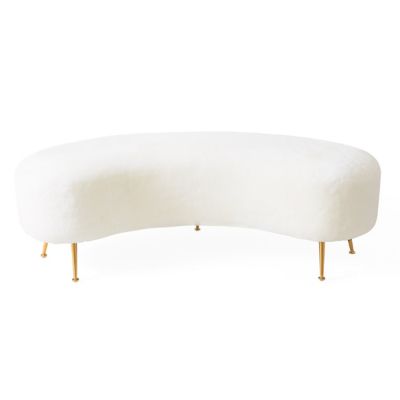 Jonathan Adler Kidney Long Bench - Color: White - 32277