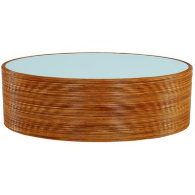 Jonathan Adler Riviera Oval Cocktail Table - Color: Blue - 32458