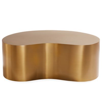 JAD2407392 Jonathan Adler Brass Kidney Side Table - Size: Lar sku JAD2407392