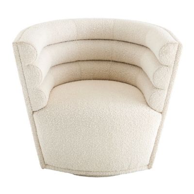 Jonathan Adler Maxime Club Swivel Chair - Color: White - 32580