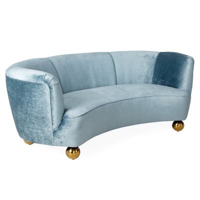 Jonathan Adler Parker Curved Sofa - Color: Blue - 30890