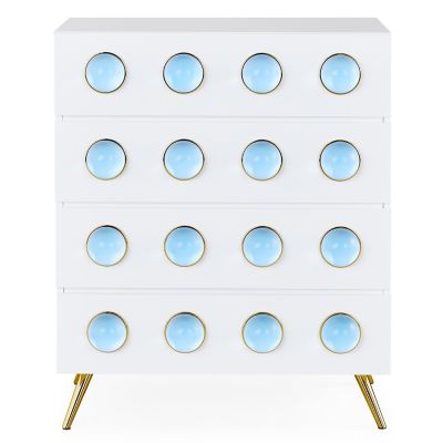 Jonathan Adler Globo Four-Drawer Chest - Color: White - 32678