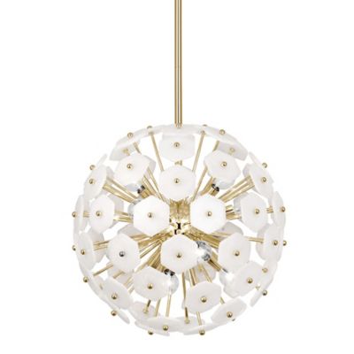 Jonathan Adler Vienna Globe Pendant Light - Color: White - Size: Small - 34