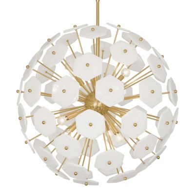 Jonathan Adler Vienna Globe Pendant Light - Color: White - Size: Large - 34