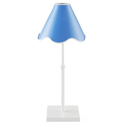 Jonathan Adler Ripple Rechargable Outdoor LED Table Lamp - Color: Blue - 34