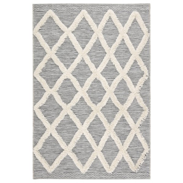 Jaipur Bandalier Indoor/Outdoor Area Rug - Color: Grey - Size: 2 ft x 3ft 