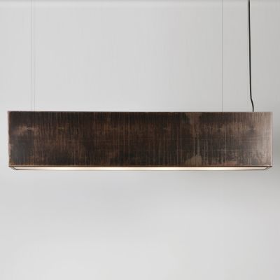 John Beck Steel Light Three Linear Chandelier - Color: Brown - JBSL-LTB