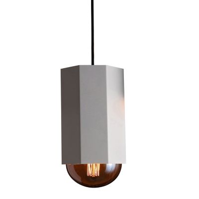 John Beck Steel Hex Mini Pendant Light - Color: White - Size: 1 light - JBS