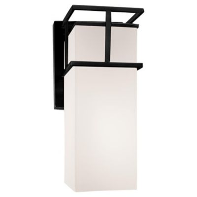 Justice Design Group Fusion Structure Outdoor Wall Sconce - Color: Black - 