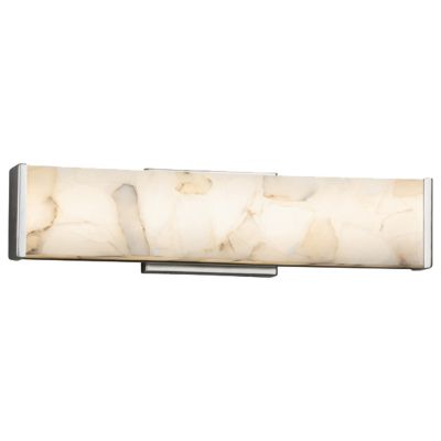 Justice Design Group Alabaster Rocks Latitude Vanity Light - Color: Chrome