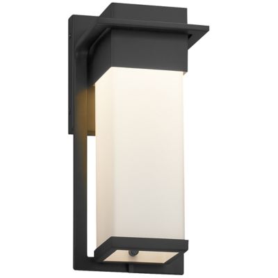 Justice Design Group Fusion Pacific Outdoor Wall Sconce - Color: Black - Si