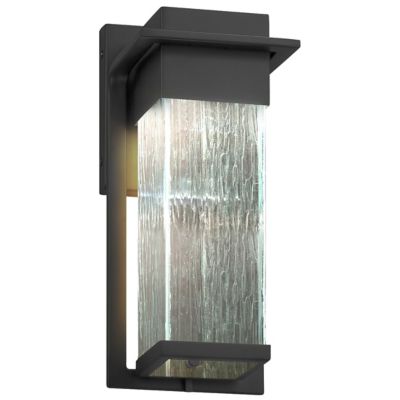 Justice Design Group Fusion Pacific Outdoor Wall Sconce - Color: Black - Si