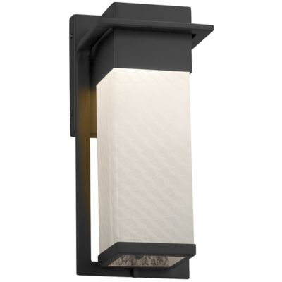 Justice Design Group Fusion Pacific Outdoor Wall Sconce - Color: Black - Si