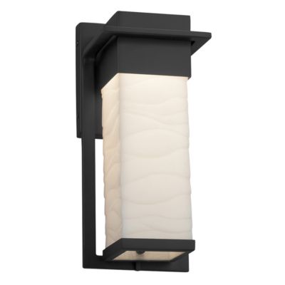 Justice Design Group Porcelina Pacific Outdoor Wall Sconce - Color: Black -