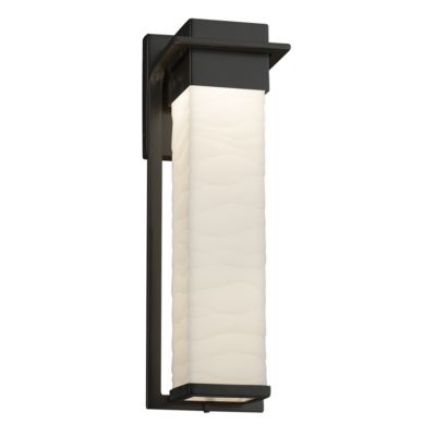 Justice Design Group Porcelina Pacific Outdoor Wall Sconce - Color: Black -