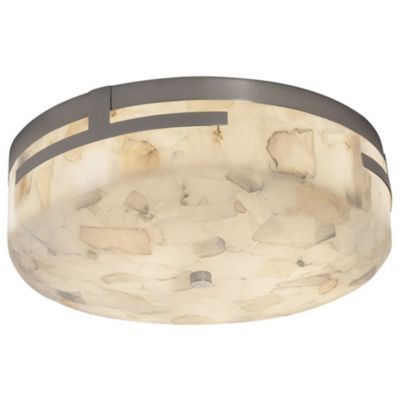 Justice Design Group Alabaster Rocks Atlas 14-Inch LED Round Flushmount Lig