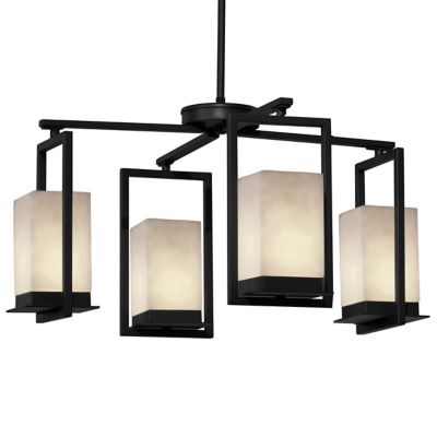 Justice Design Group Clouds Laguna LED Outdoor Chandelier - Color: Black - 