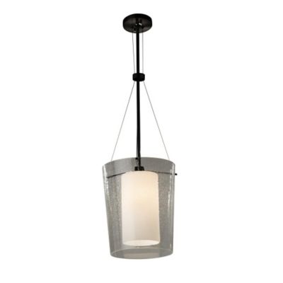 Justice Design Group Fusion Amani Center Drum Pendant Light - Color: Matte 