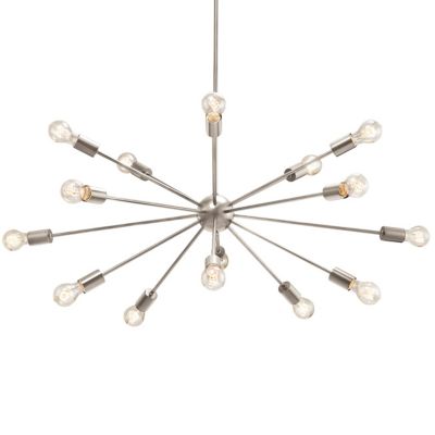 Justice Design Group Axion 15-Light Chandelier - Color: Silver - Size: Larg