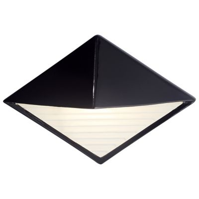 Justice Design Group Ambiance Diamond LED Wall Sconce - Color: Black - CER-