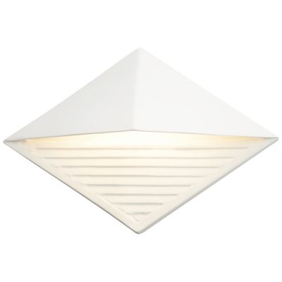 Justice Design Group Ambiance Diamond LED Wall Sconce - Color: White - CER-