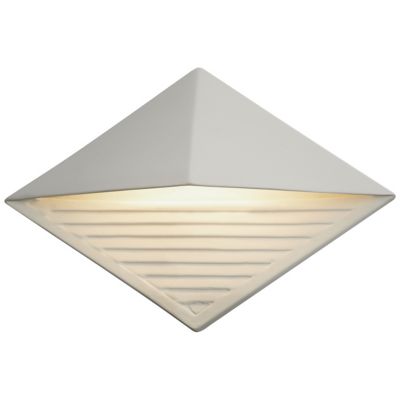 Justice Design Group Ambiance Diamond LED Wall Sconce - Color: White - CER-