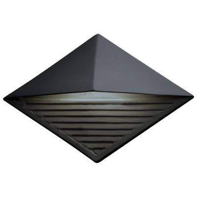 Justice Design Group Ambiance Diamond Outdoor LED Wall Sconce - Color: Blac