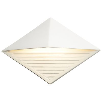 Justice Design Group Ambiance Diamond Outdoor LED Wall Sconce - Color: Whit