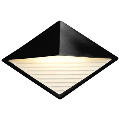 Justice Design Group Ambiance Diamond Outdoor LED Wall Sconce - Color: Blac