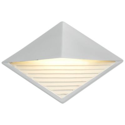 Justice Design Group Ambiance Diamond Outdoor LED Wall Sconce - Color: Whit