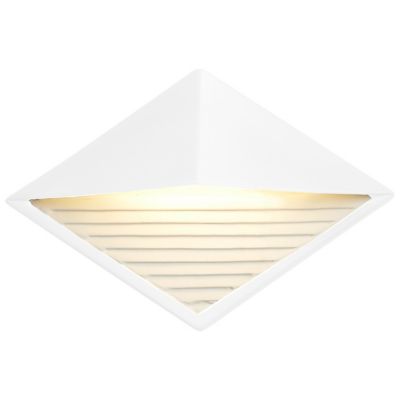 Justice Design Group Ambiance Diamond Outdoor LED Wall Sconce - Color: Whit